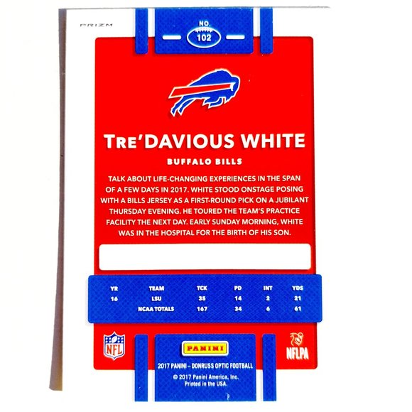 Buffalo Bills (Tre'Davious White) - FTBL [4_TDW1] - Rookie Card (RC) - Picture 3 of 3